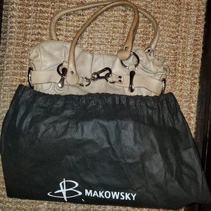 B. Makowsky Leather Slouchy Hobo Bag
